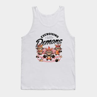 Exercising My Demons - Cute Evil Dark Funny Baphomet Gift Tank Top